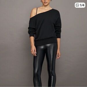 Carbon38 Off-Shoulder Black Sweater